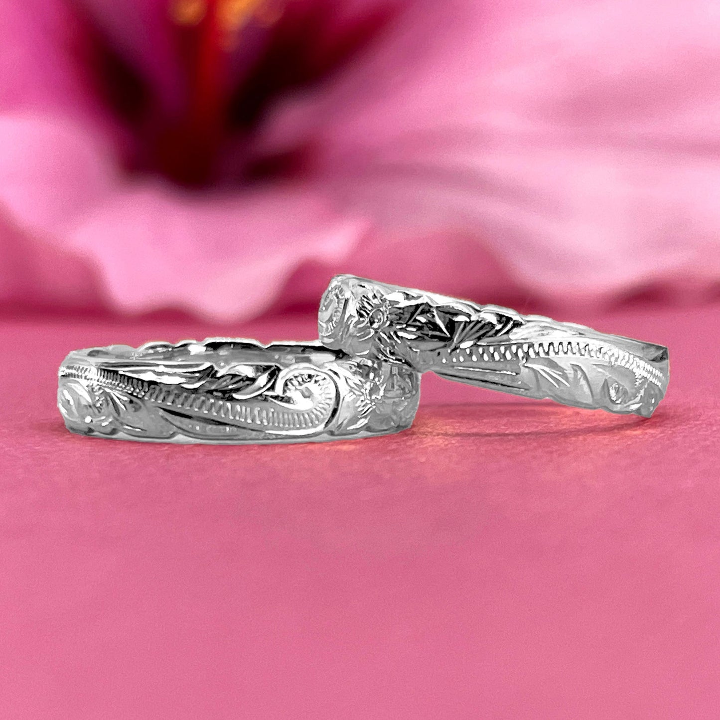 4MM Hawaiian Scroll Ring