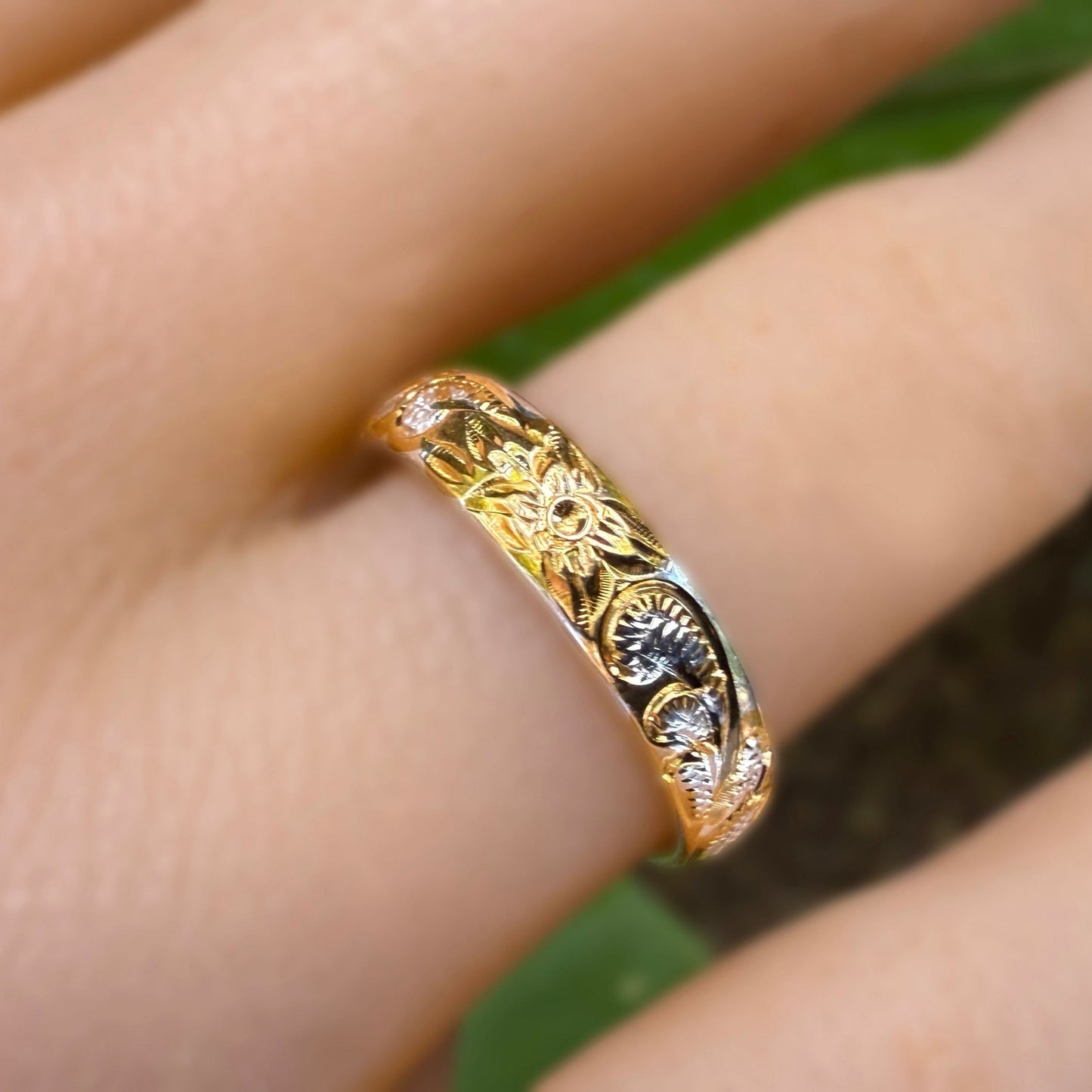4MM Hawaiian Scroll Ring