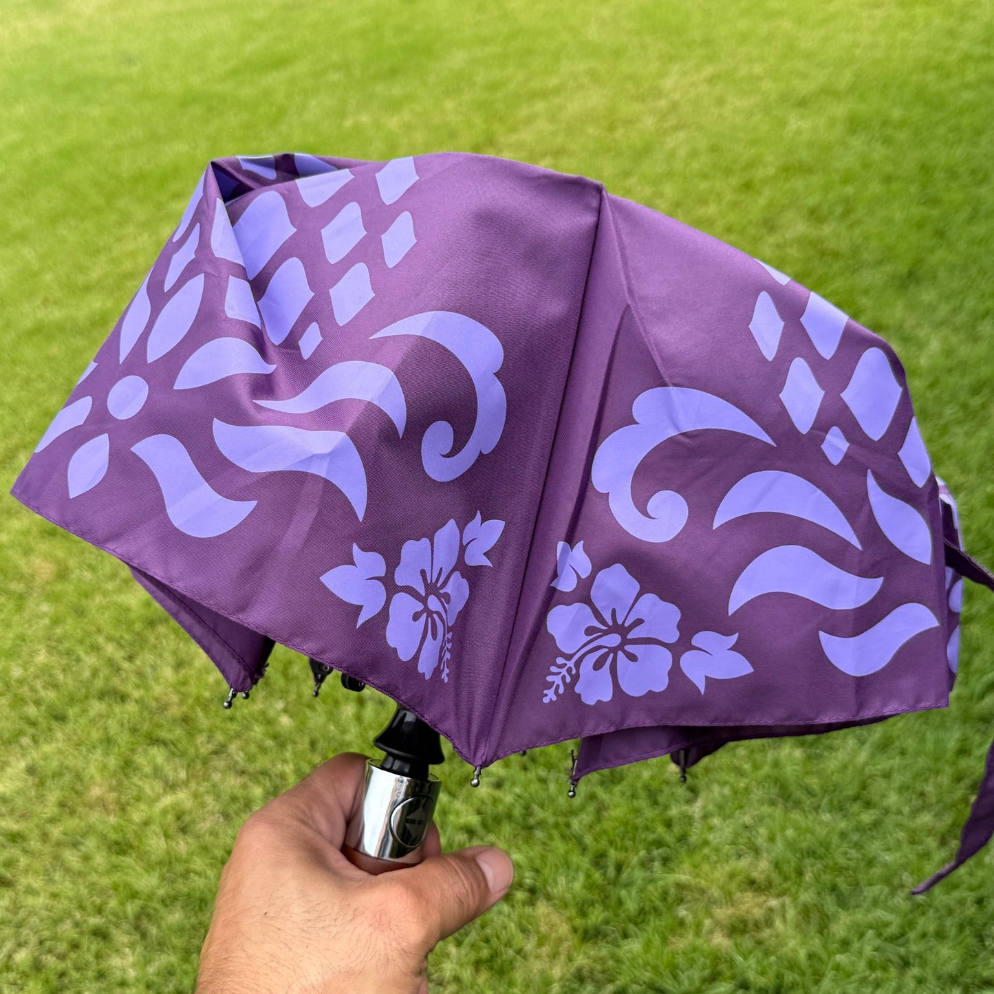 Hawaiian Quilt Print Foldable Umbrella
