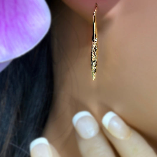 Hawaiian Scroll Wana Earrings