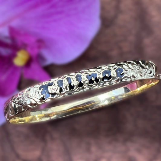 Lilinoe Hawaiian Scroll Bracelet – One-of-a-Kind Piece