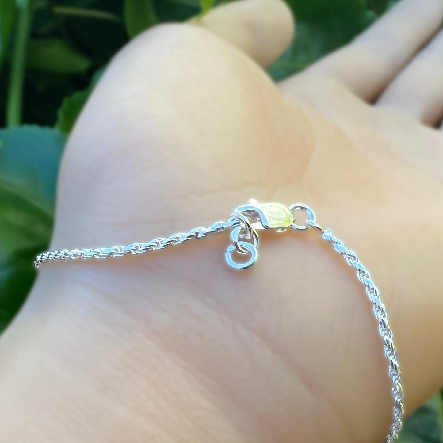 Elima Plumeria Flower Two Tone Rope Bracelet