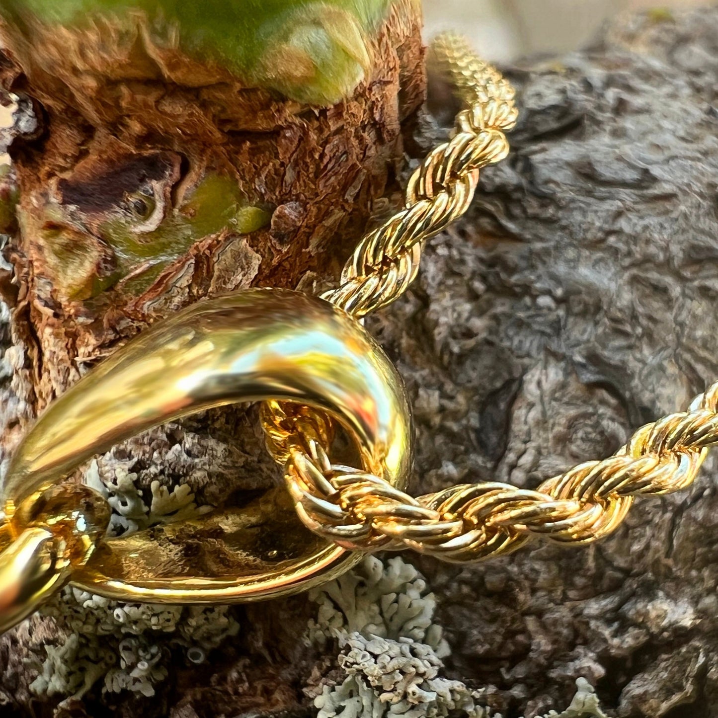 Koa Wood Hawaiian Scroll Reversible Fish Hook