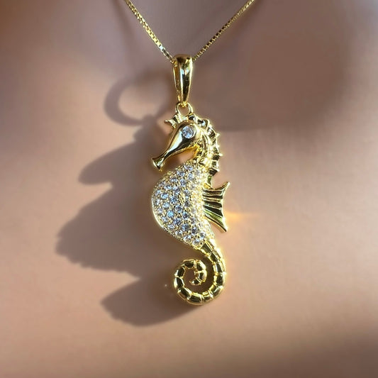 Lio Kai Seahorse Pave Pendant