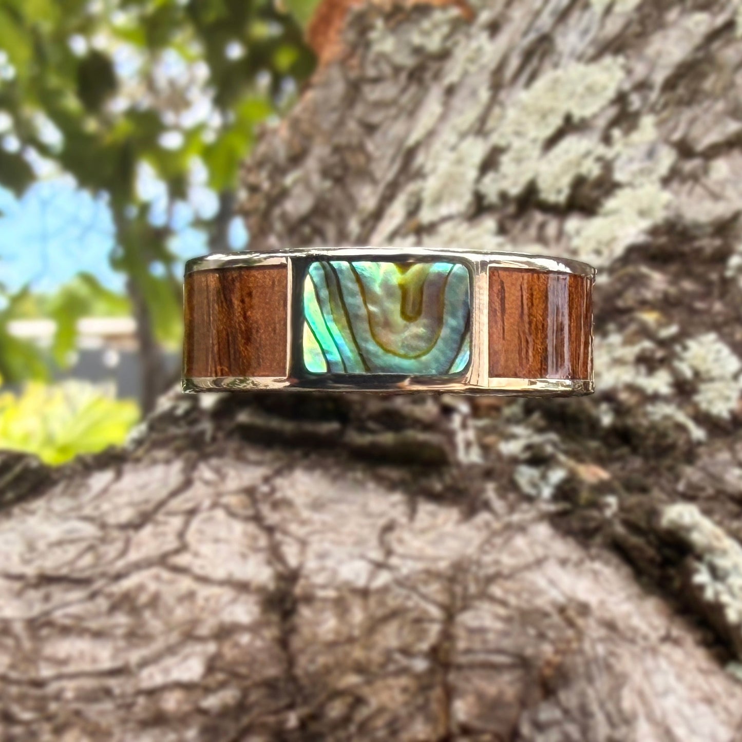 Wai Momi Koa Wood Titanium 8MM Ring