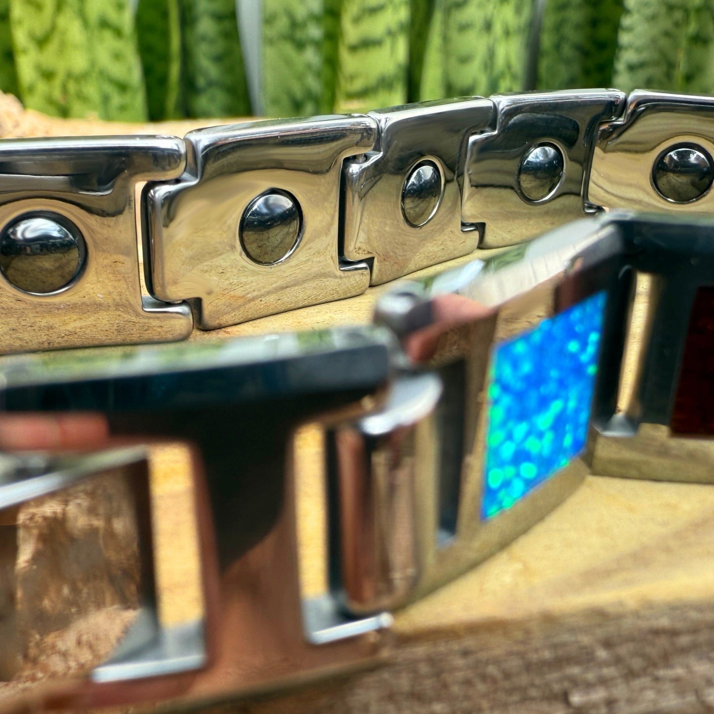 Nui Koa Opalite Tungsten Bracelet