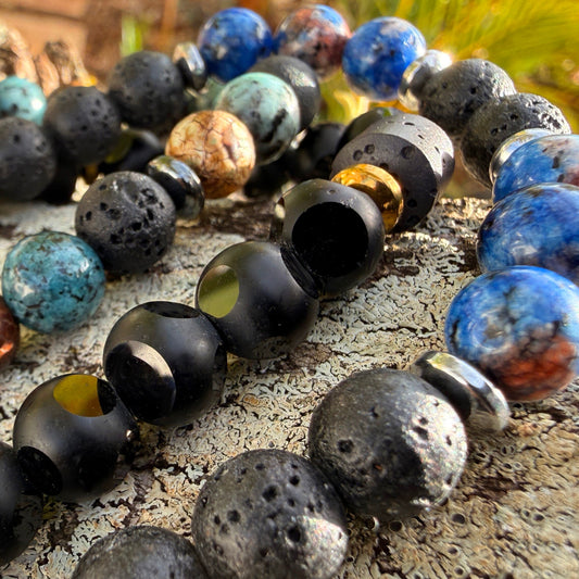 Pohaku Ola Lava Stone Bead Bracelets