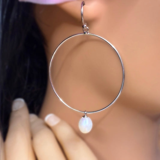 Poai Pearl Hoop Earrings