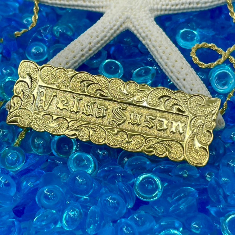 Custom Hawaiian Heirloom 18MM Nameplate w/ Chain