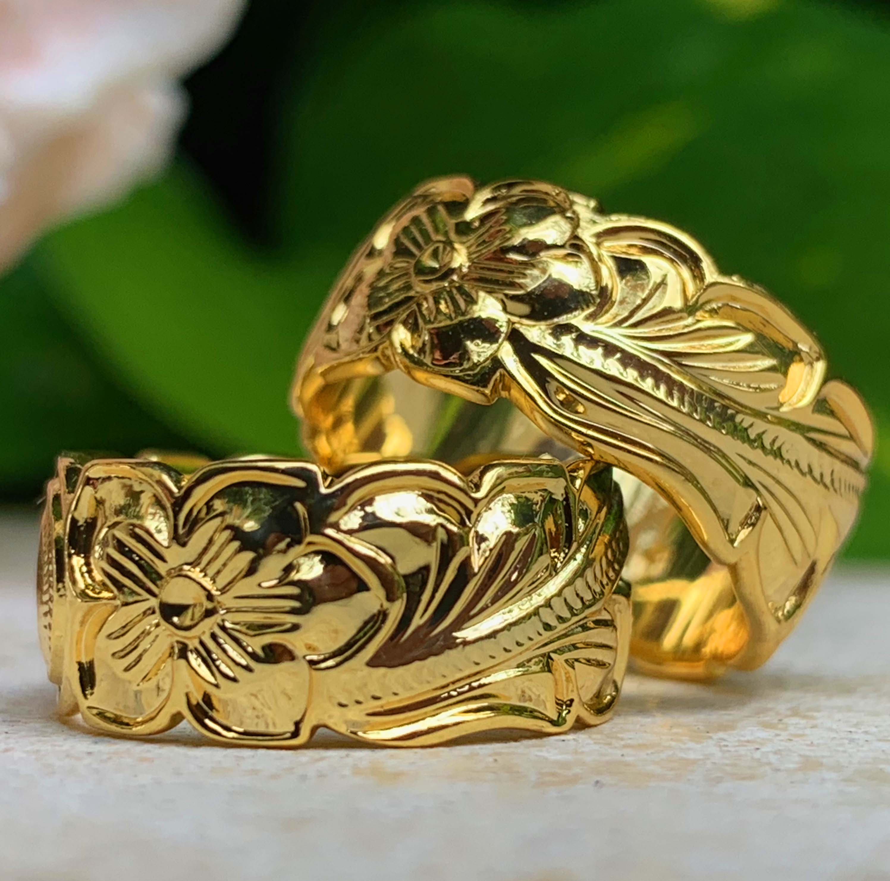 8MM Hawaiian Scroll Ring