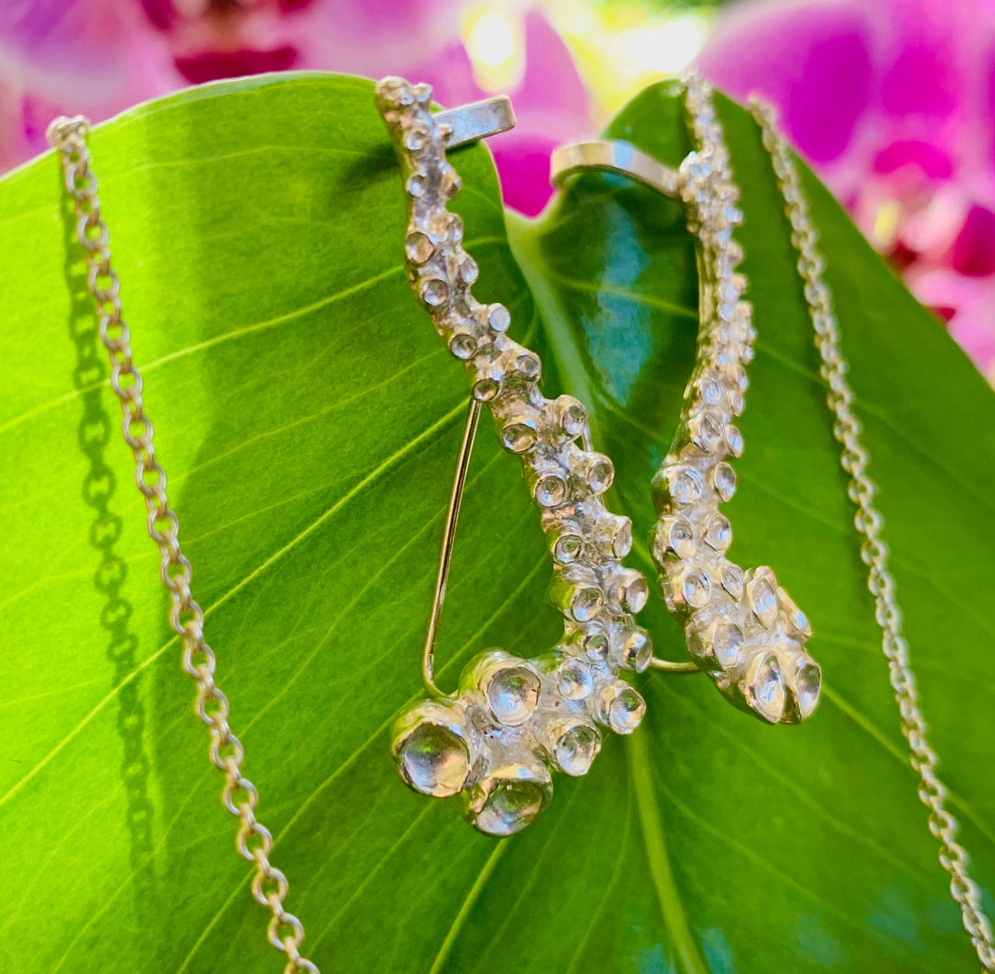 Octopus Tentacle Jewelry in Sterling Silver