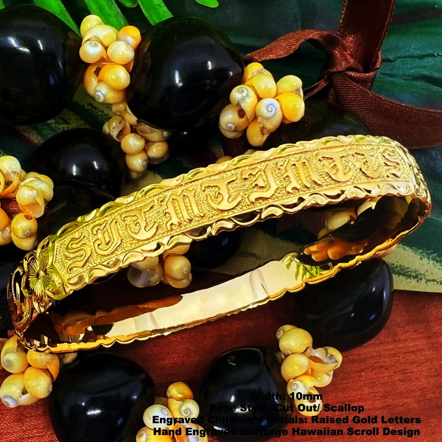 Custom Hawaiian Heirloom Scroll Bracelet