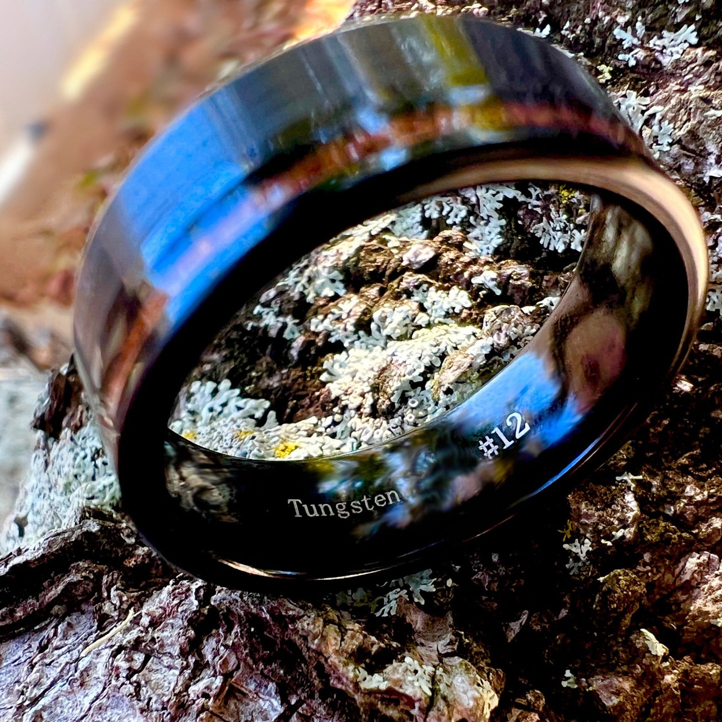 Mana Black Tungsten Koa Ring