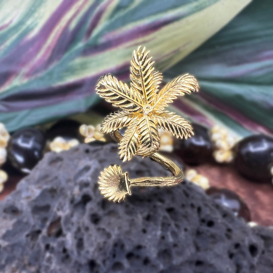 Tropical Palms Adjustable Ring