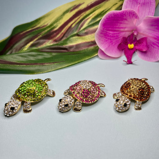 Rhinestone Honu Amakua Keepsake