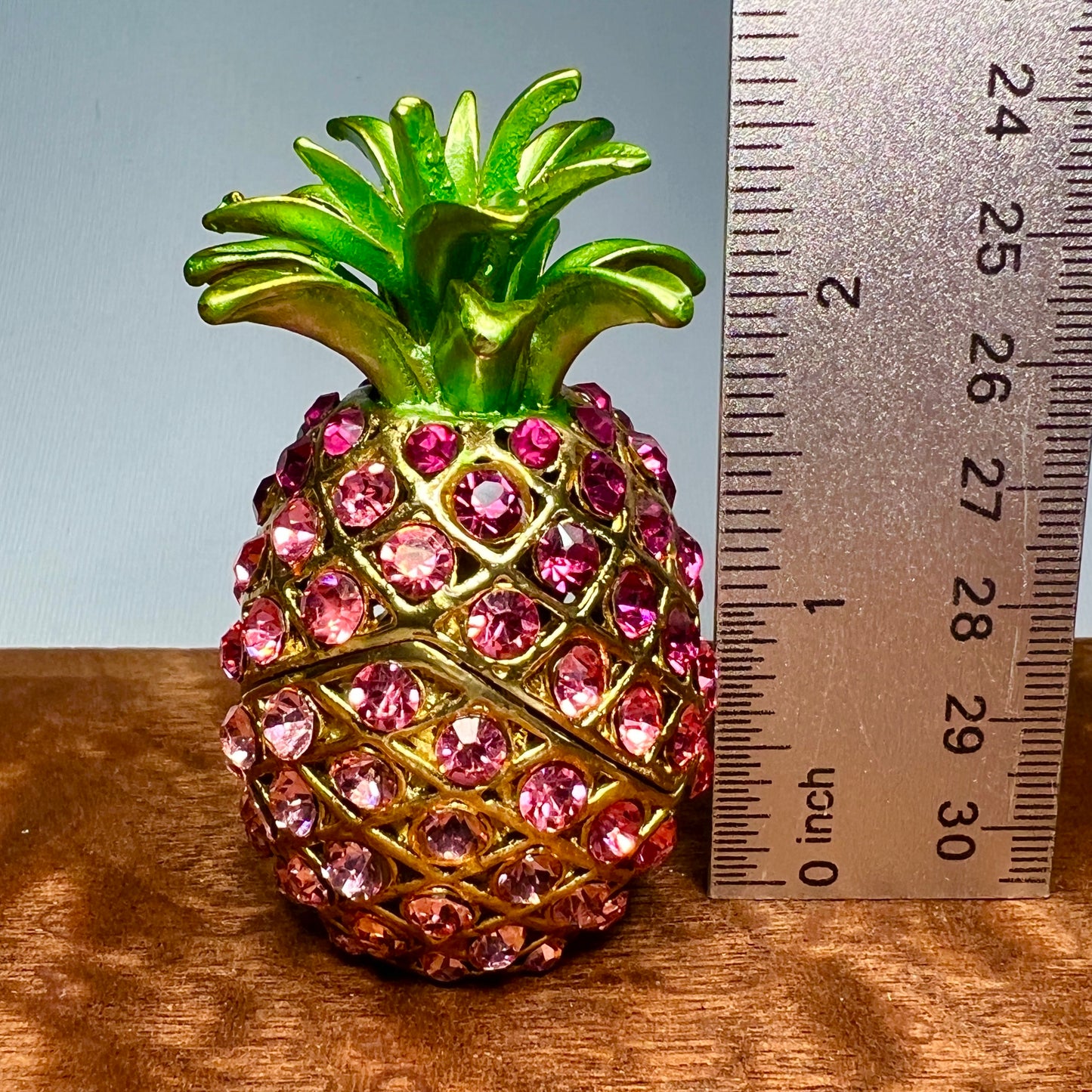 Rhinestone Pineapple Hidden Keepsake Holder