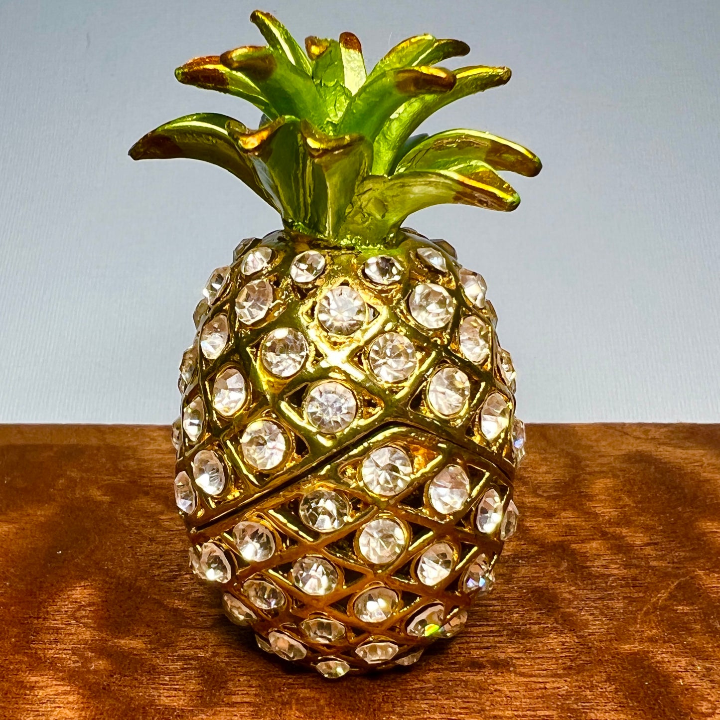 Rhinestone Pineapple Hidden Keepsake Holder