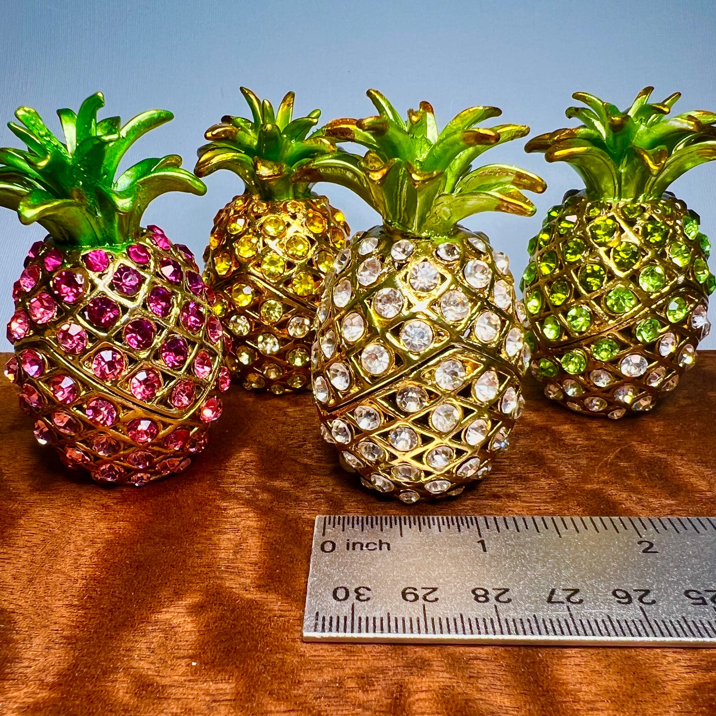 Rhinestone Pineapple Hidden Keepsake Holder