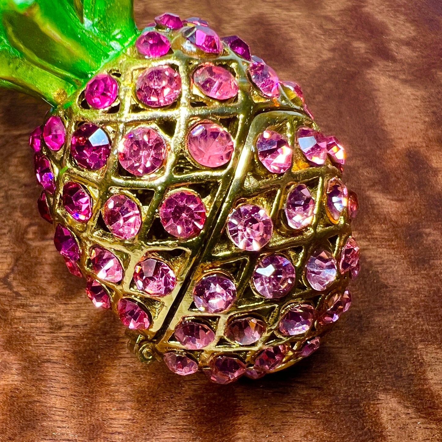 Rhinestone Pineapple Hidden Keepsake Holder