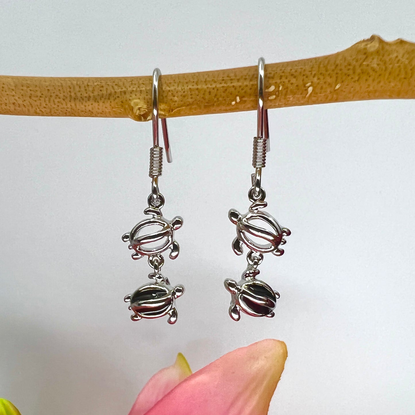 Swimming Honu Dangle Earrings