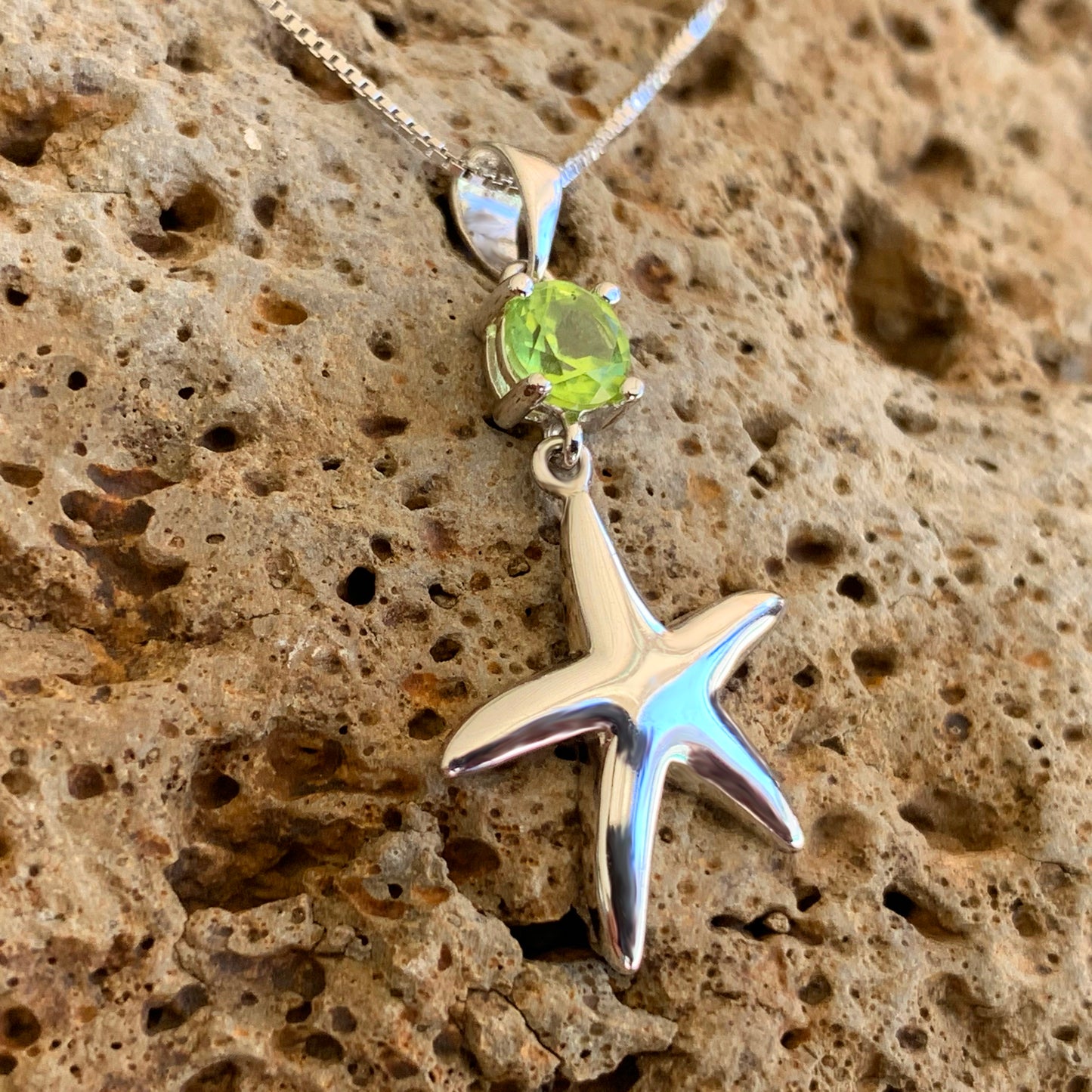 Peridot Sterling Silver Tropical Pendants