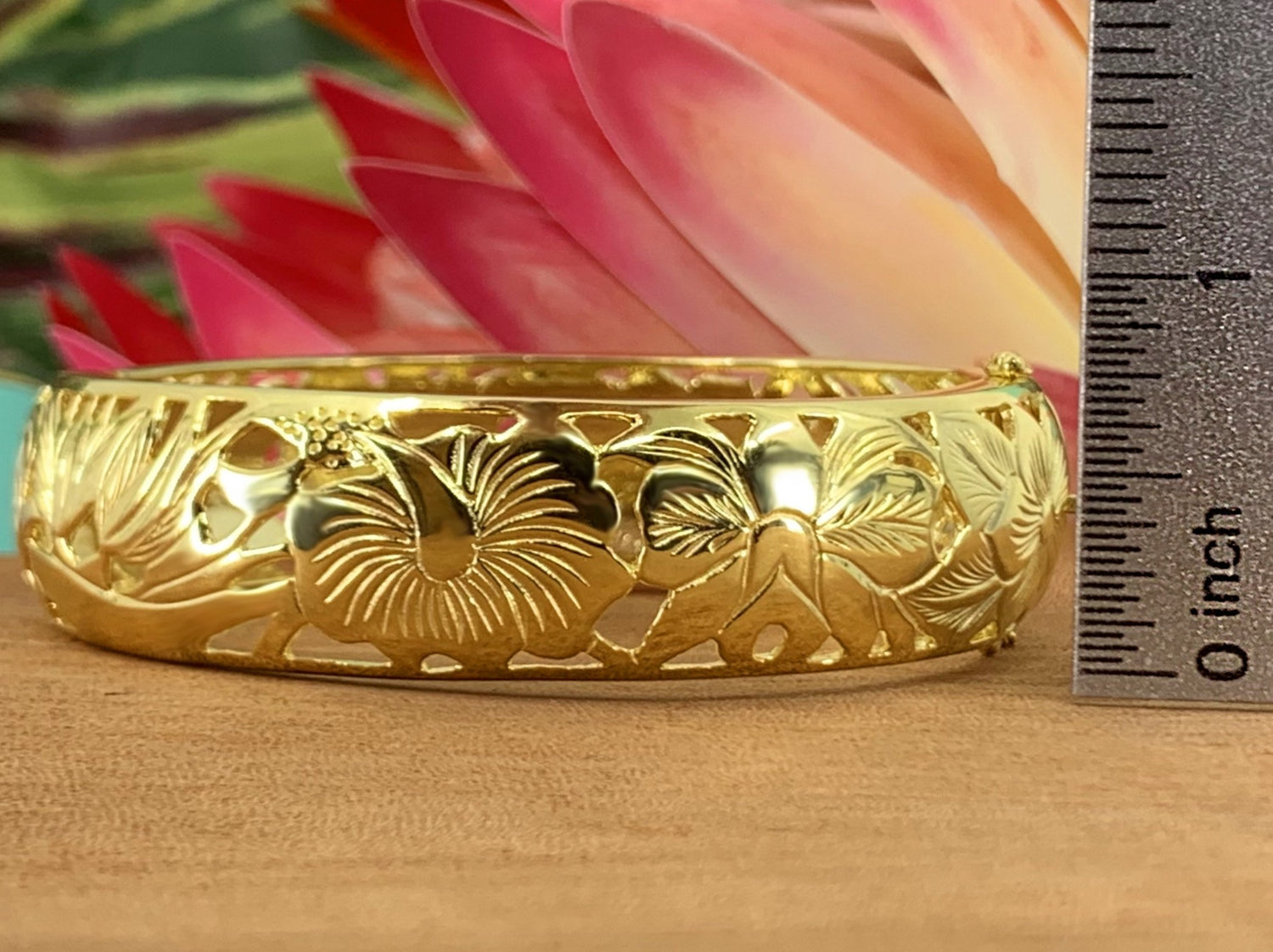 Flowers of Hawaii Cutout Bracelet