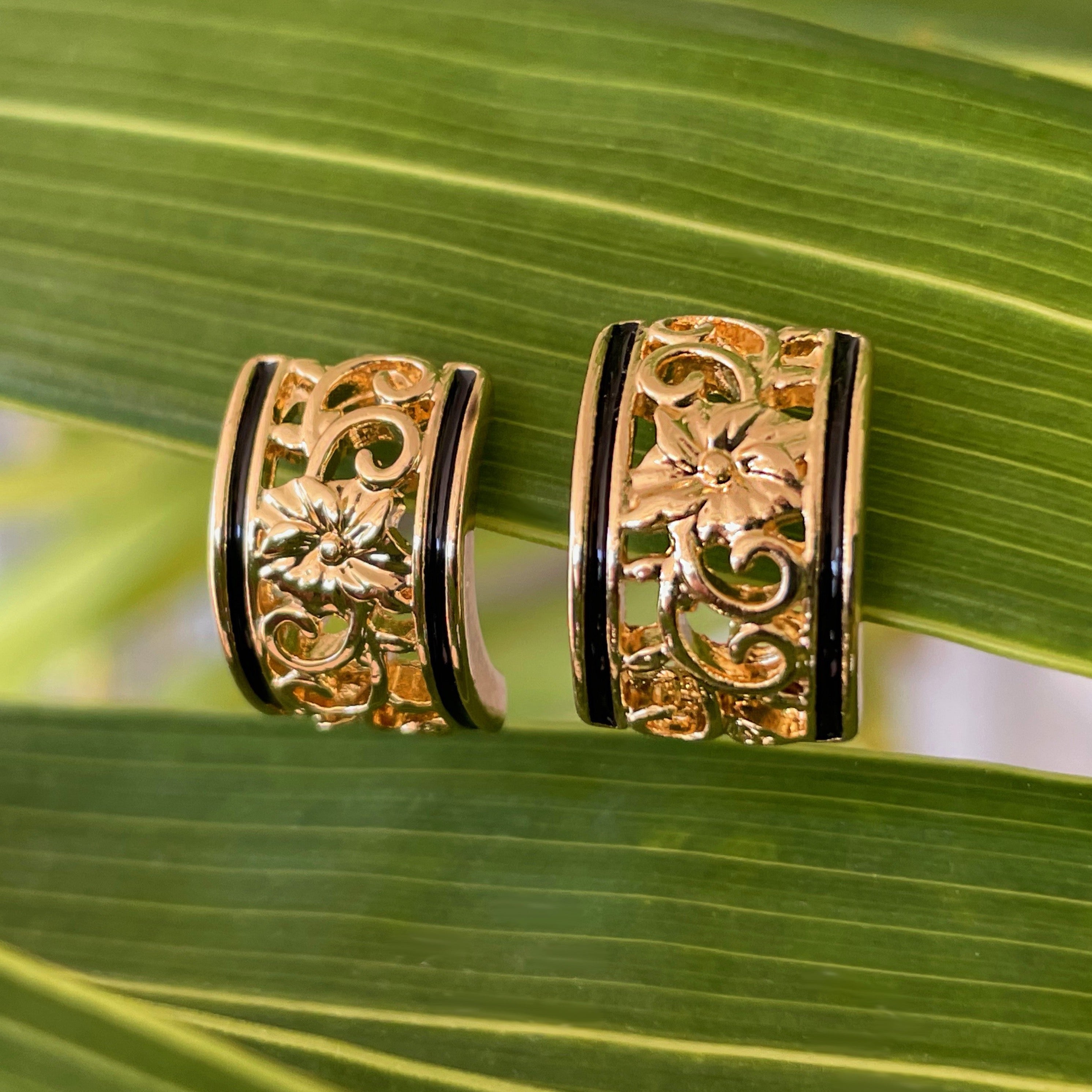 Hawaiian Scroll Cutout Jewelry Earrings