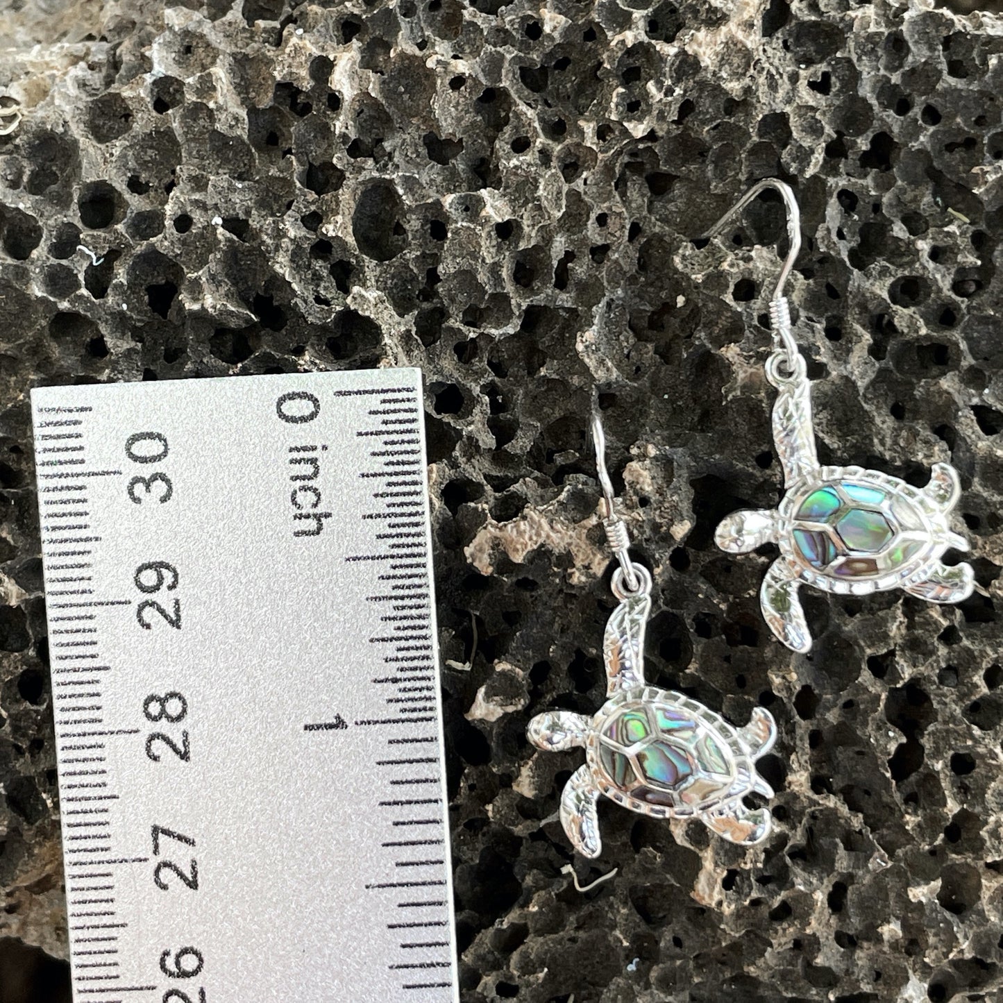 Turtle Honu Mother of Pearl Earrings