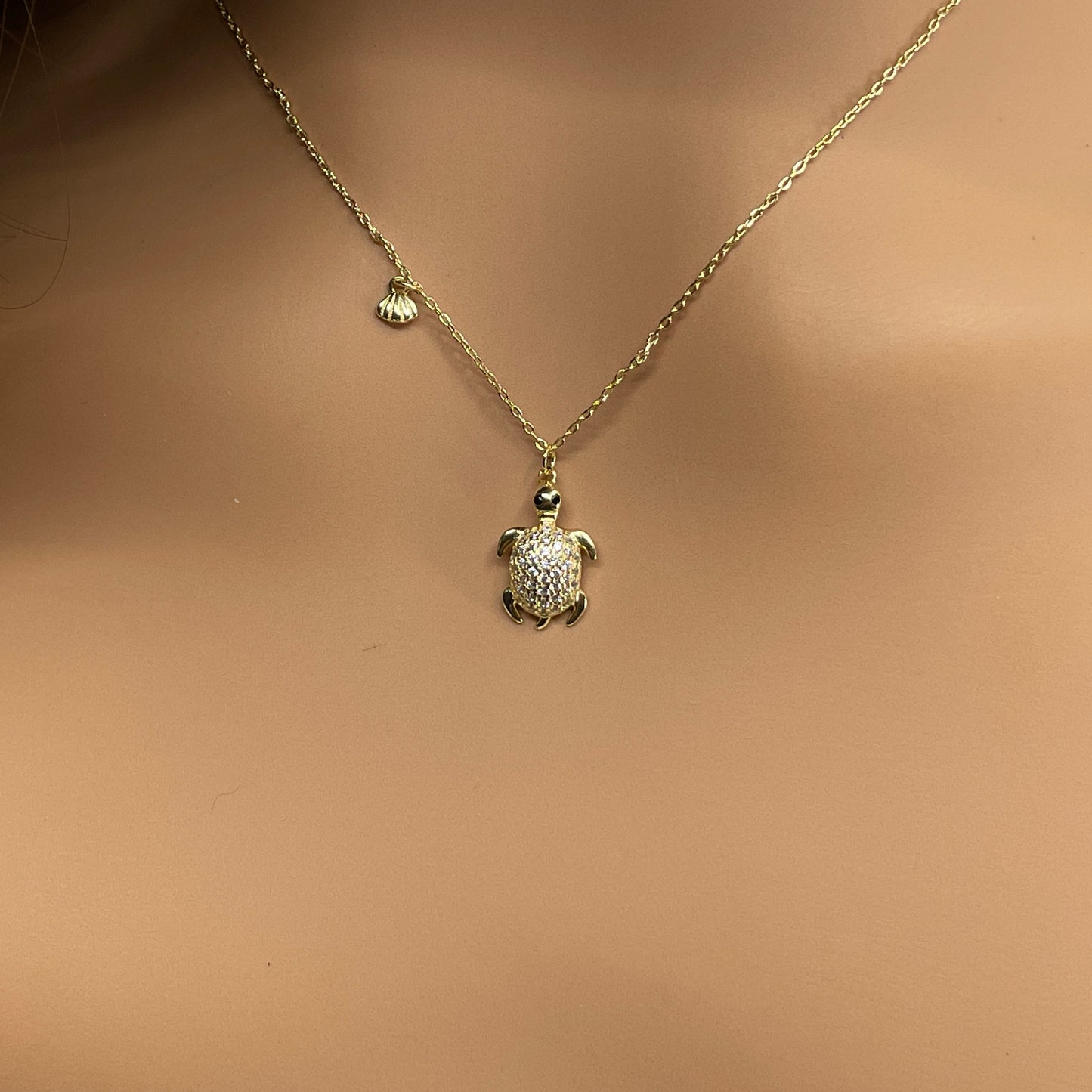 CZ Honu Pendant or Earrings