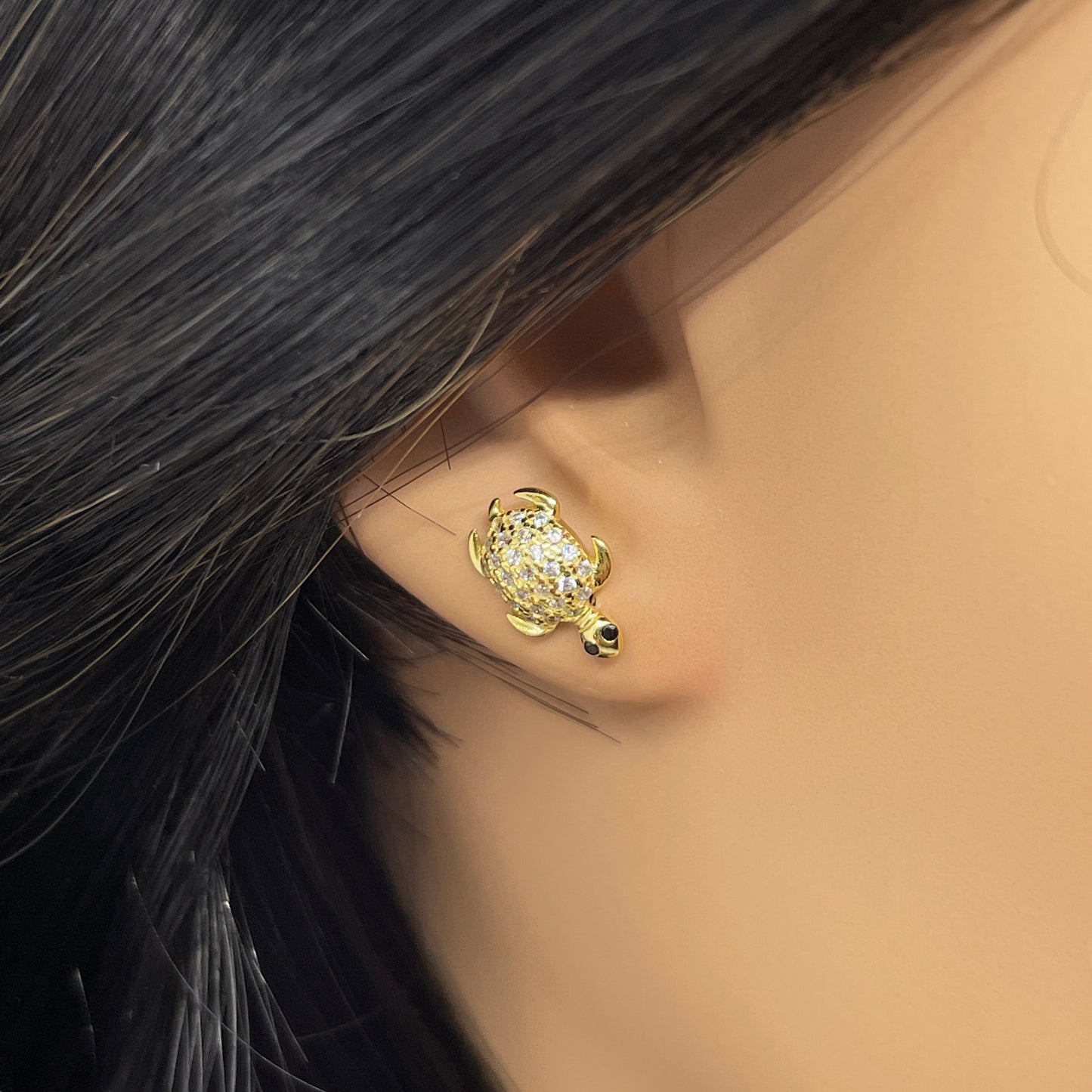 CZ Honu Pendant or Earrings