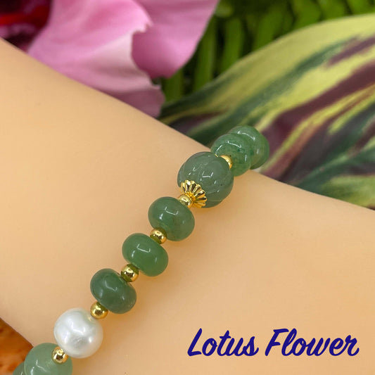 Harmony Green Jade & Freshwater Pearl Bracelets