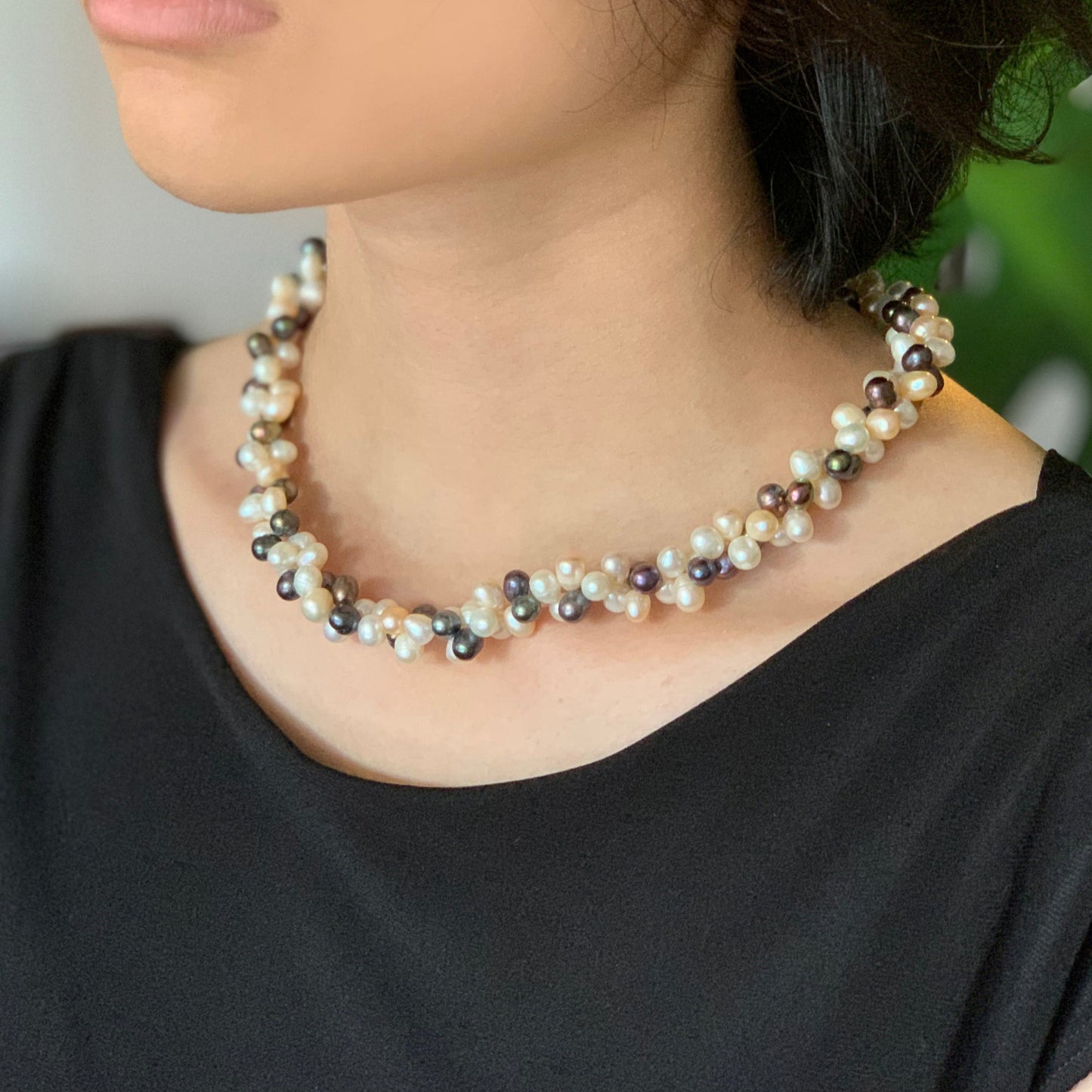 Keshi Freshwater Pearl Lei Necklace