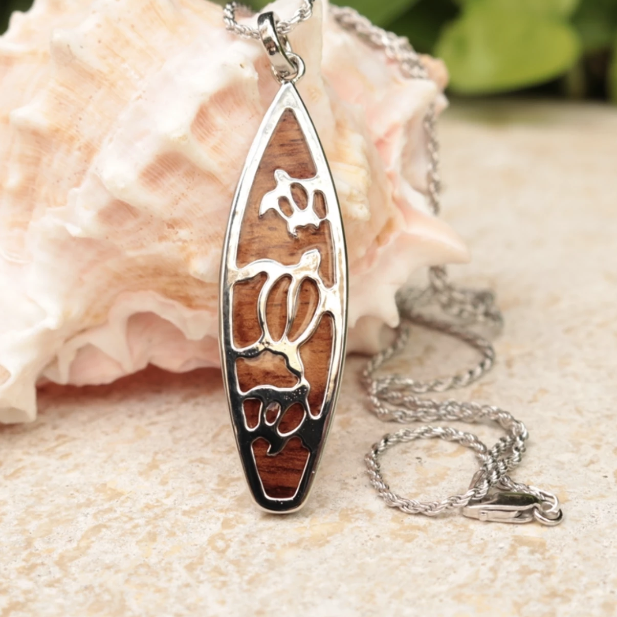 Surfs up when you wear our Koa Surfboard with 20 Rope Chain! – Showcase  Hawaii