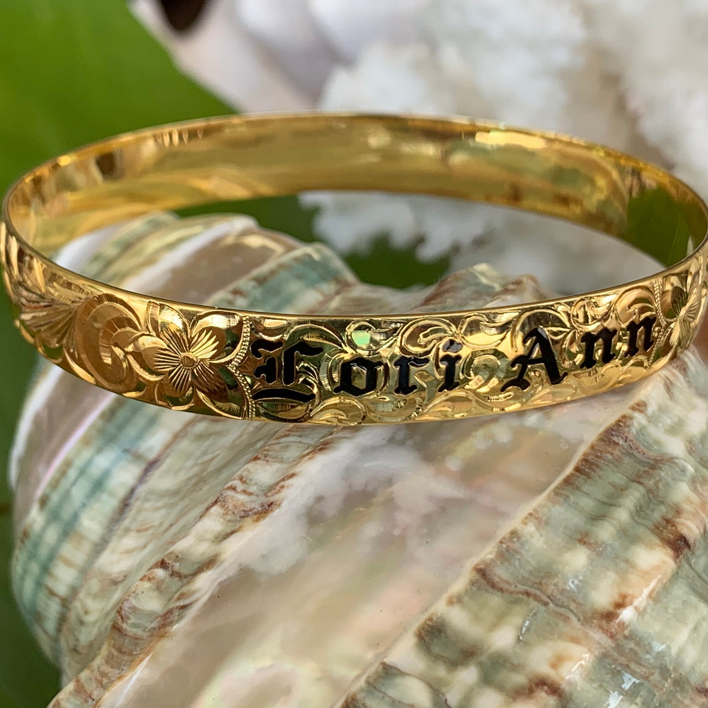 Custom Hawaiian Heirloom Scroll Bracelet