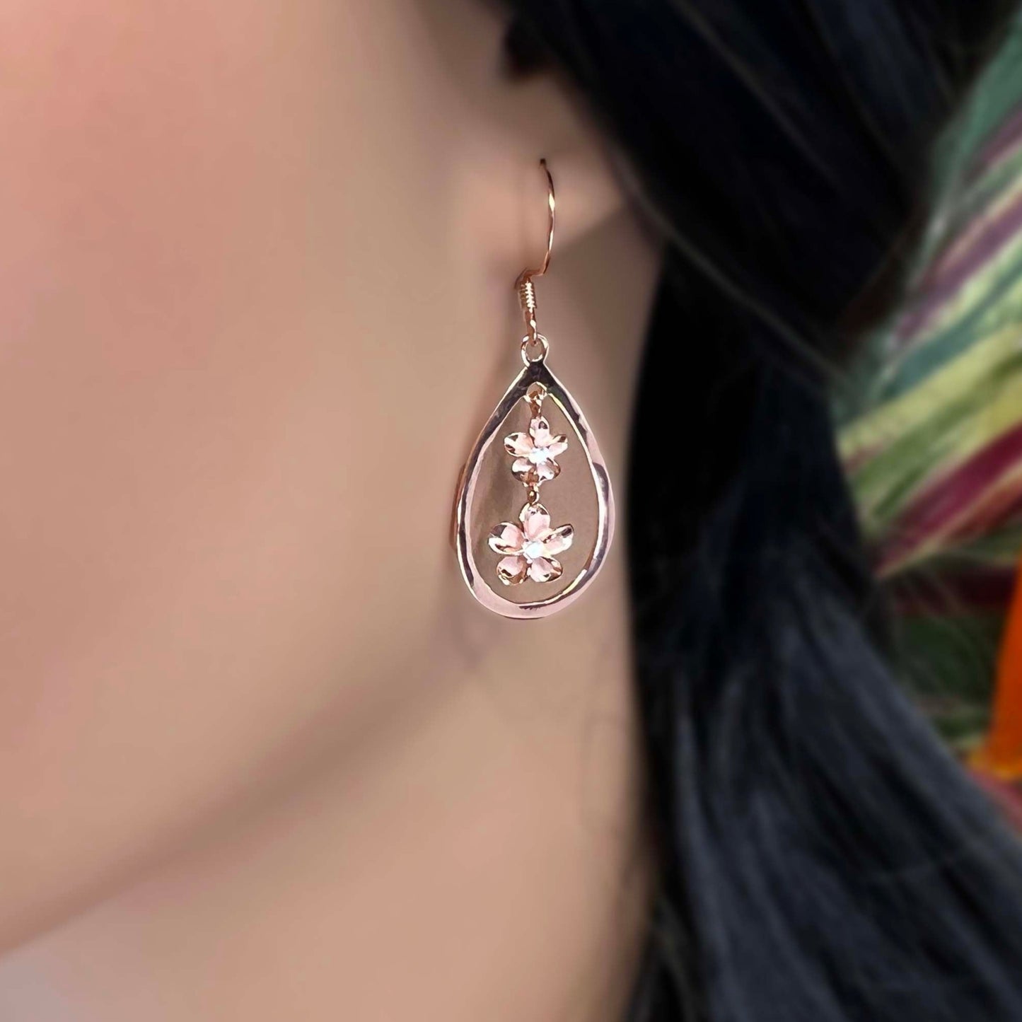 Awa Plumeria CZ Dangle Earring