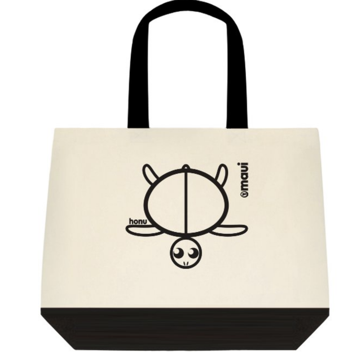 Turtle B&W Graphic Sea Animal Tote