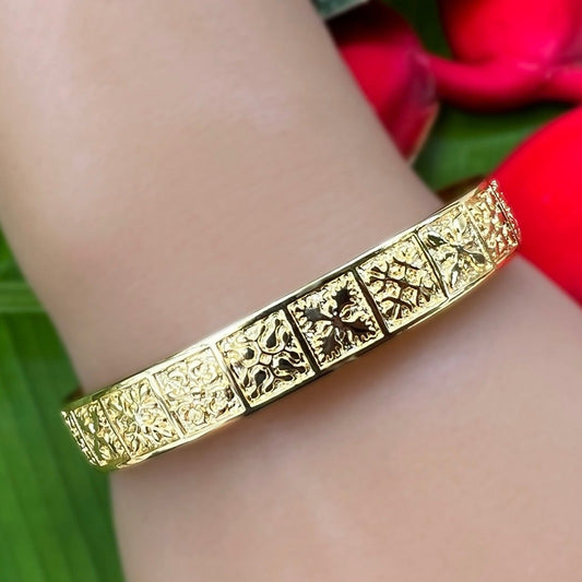 10MM Hawaiian Quilt Bangle