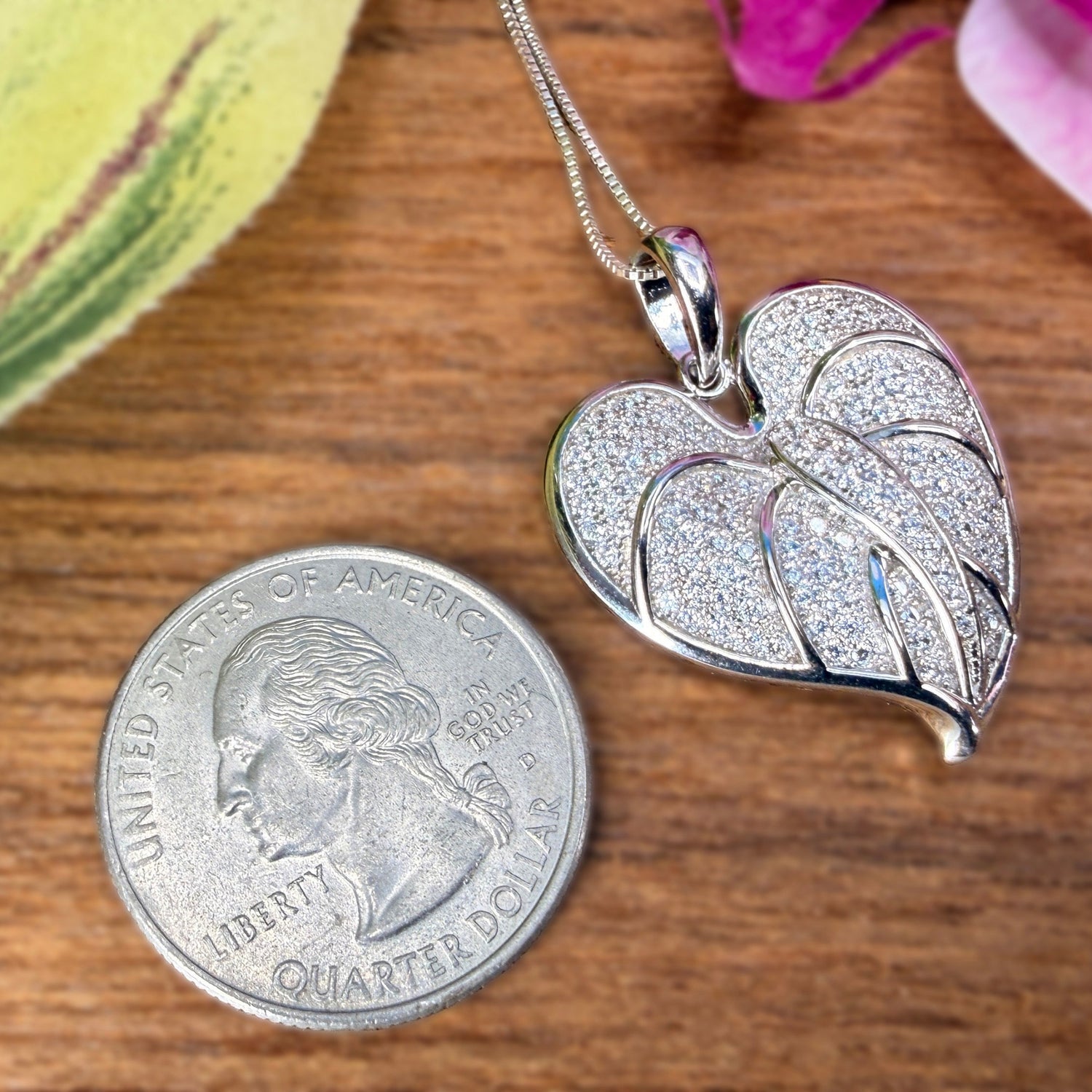 anthurium currency Anthurium Pave Heart Jewelry Sterling Silver / Sun & Moon Pendants
