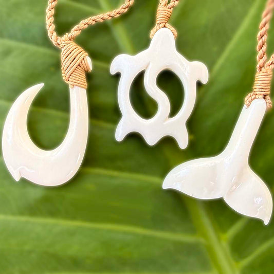 Mana Buffalo Bone Pendants Set of 3