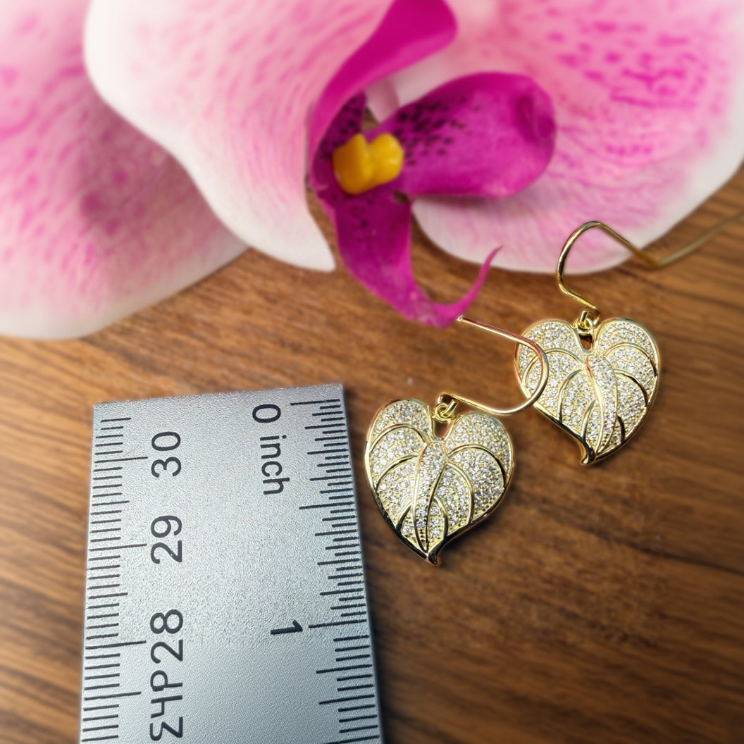 Anthurium Pave Heart Jewelry
