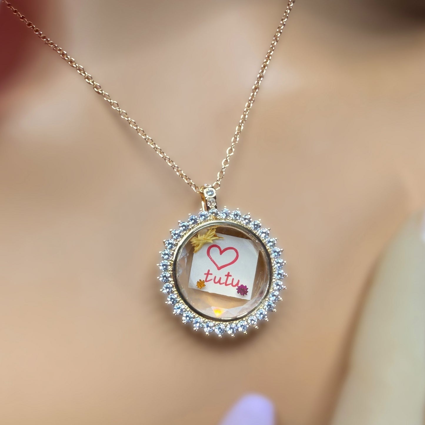 Malama Lei CZ Memory Locket