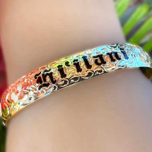 Hi`ilani Hawaiian Scroll Princess Bracelet