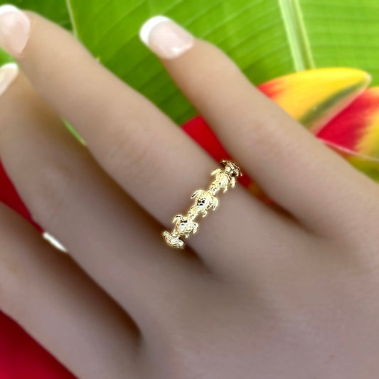 Poai Honu Stacking Ring