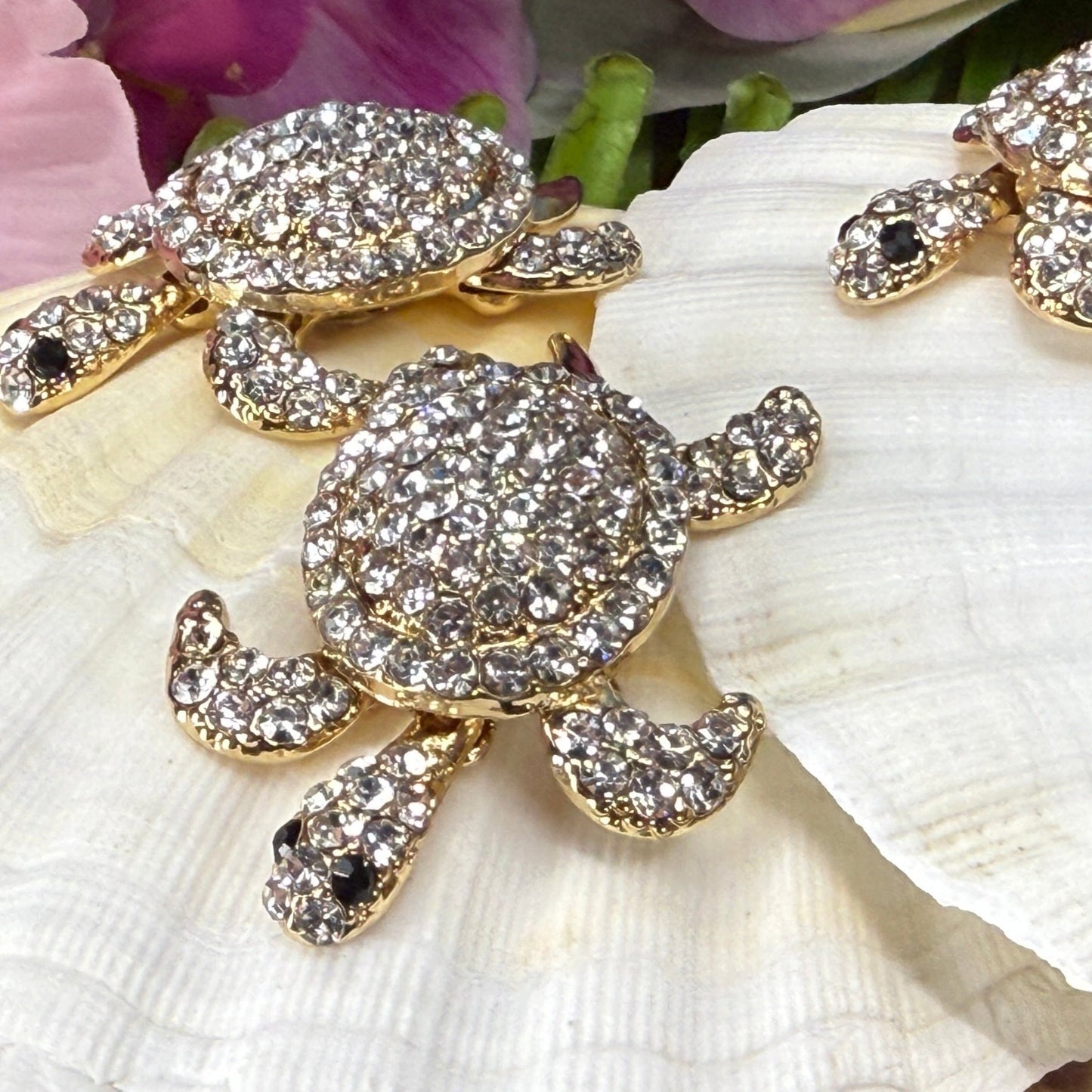 Rhinestone Honu Turtle Magnets Set of 3