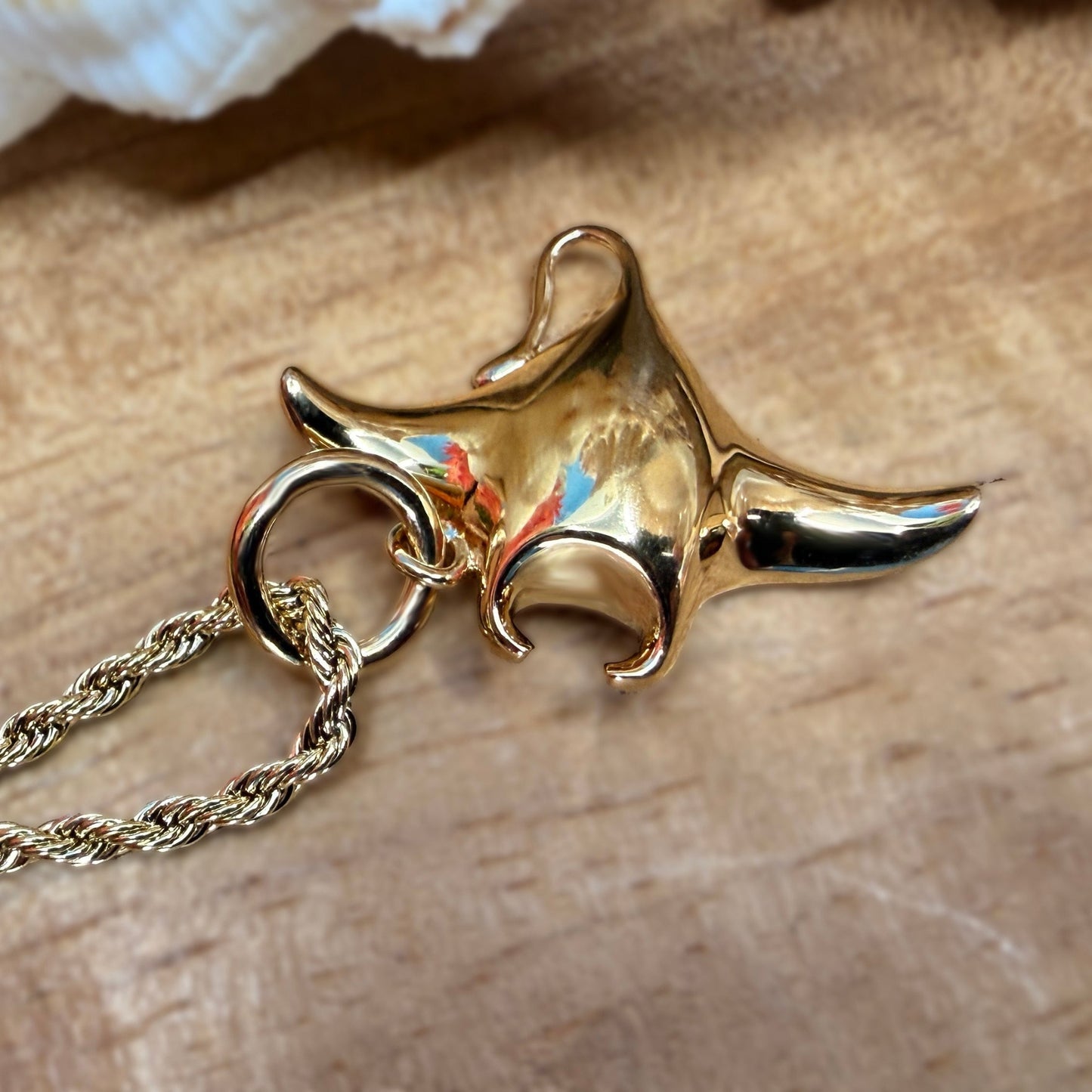 Hahalua Manta Ray Pendant