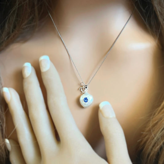 Freshwater Pearl Birthstone Pendant w/Honu