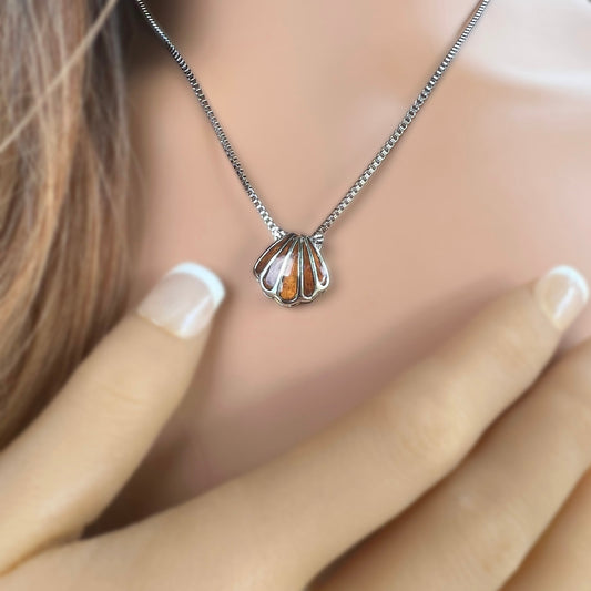 Koa floating Charm Pendants w/Stainless Steel 18” Box Chain