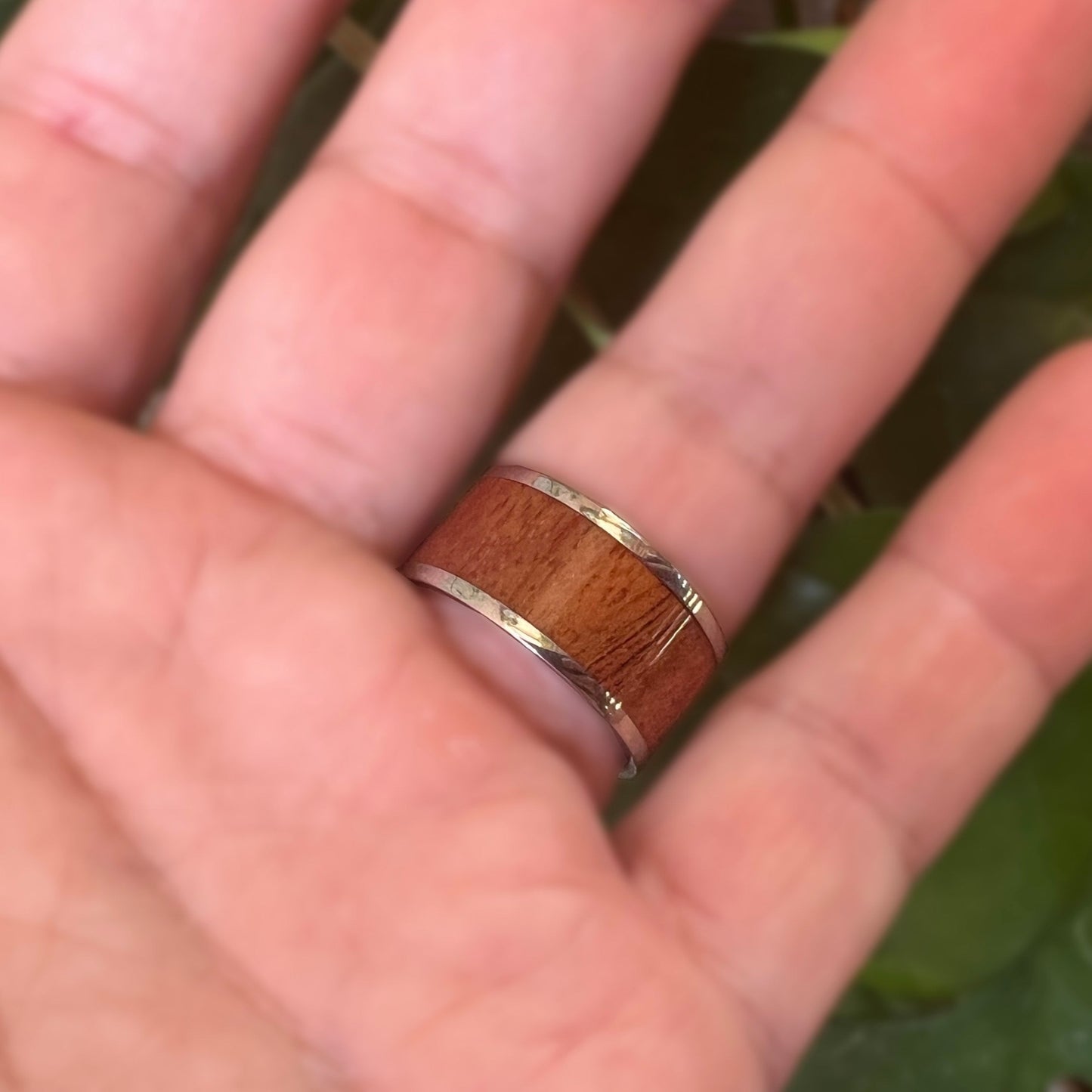 12MM Koa Wood Titanium Ring