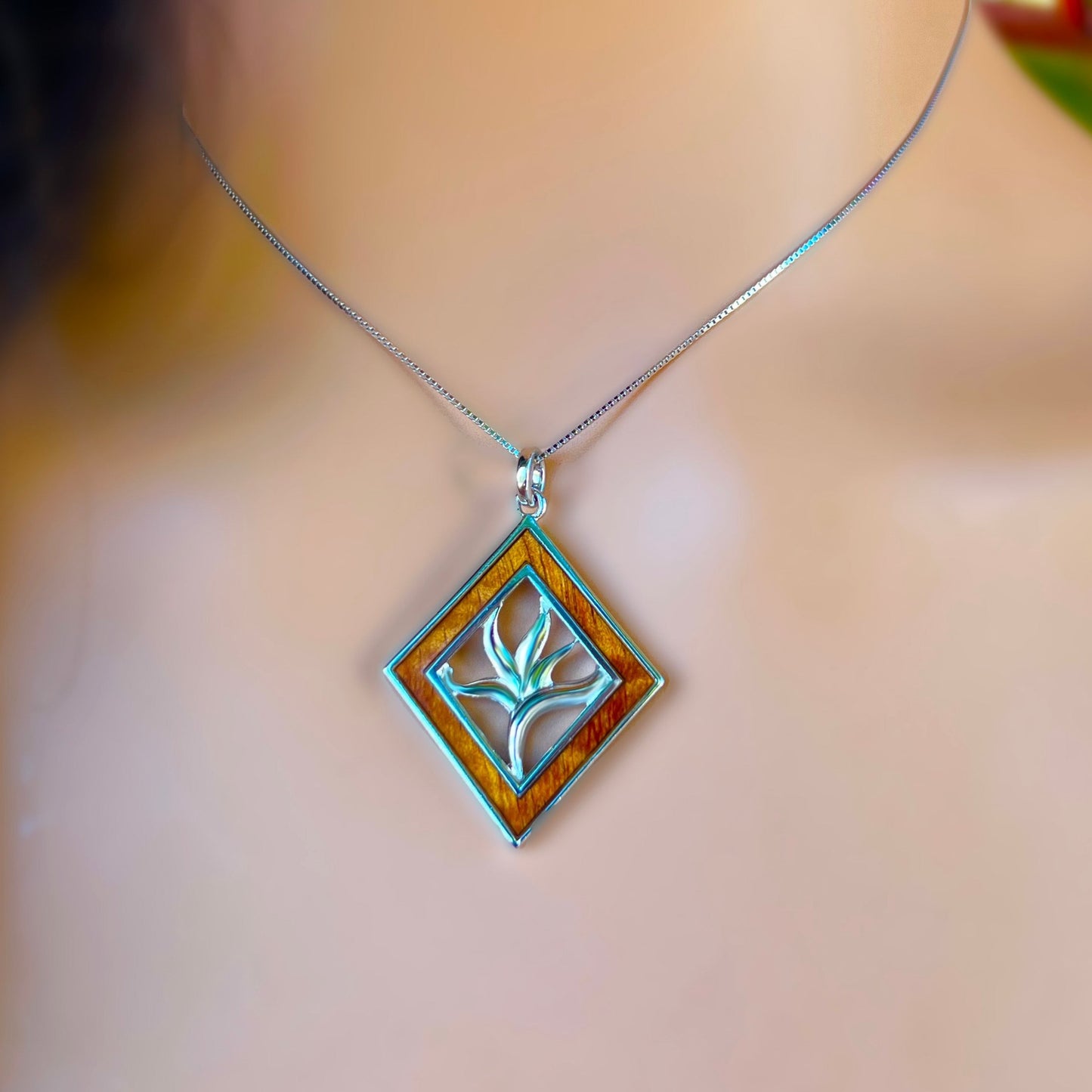 Puanani Flower Koa Pendants