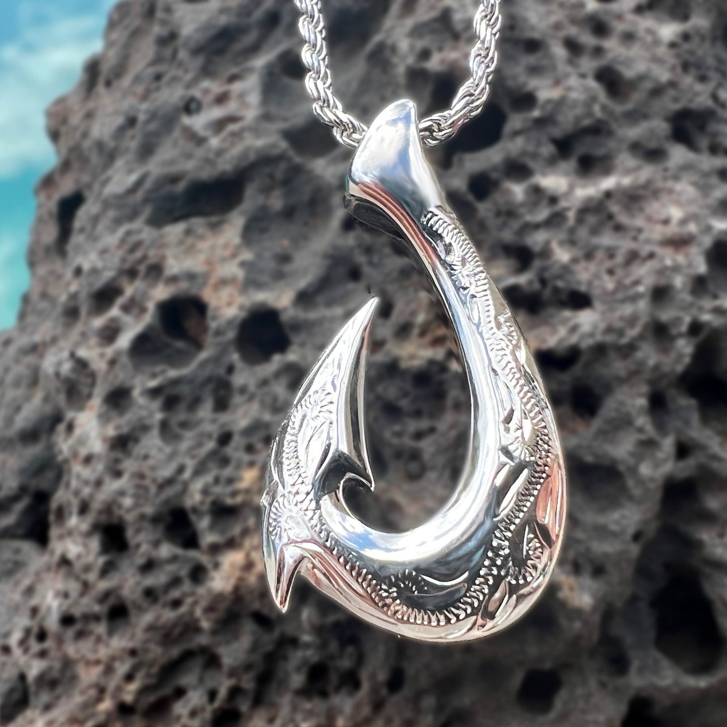 Fisherman Hook Necklace - Vanda Jewelry Charm+18 inch Women Chain